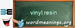 WordMeaning blackboard for vinyl resin